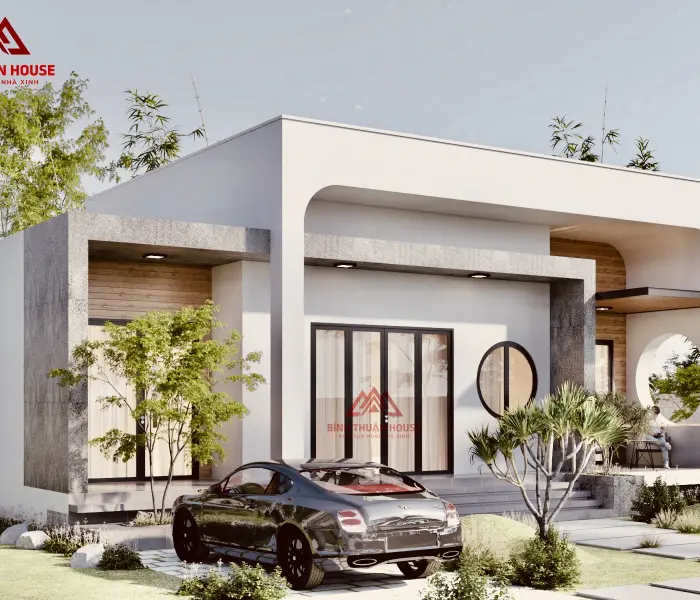 Nh&agrave; m&aacute;i bằng hiện đại, tối giản 130m2 tại H&agrave;m Ch&iacute;nh